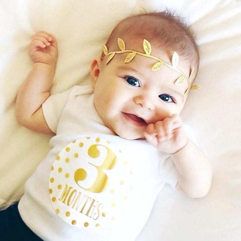 

12pcs Month For Baby Girl Boy Newborn Milestone Stickers Baby Growth Recording Stickers Adhesive Decals Photo Props Keepsakes