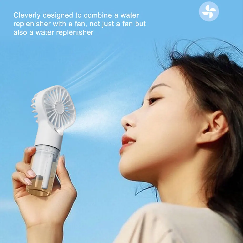 Handheld Air Conditioner Mini USB Rechargeable Portable Humidifier Mist Cooler Cooling Spray Humidifier Fan for Home Office Dorm