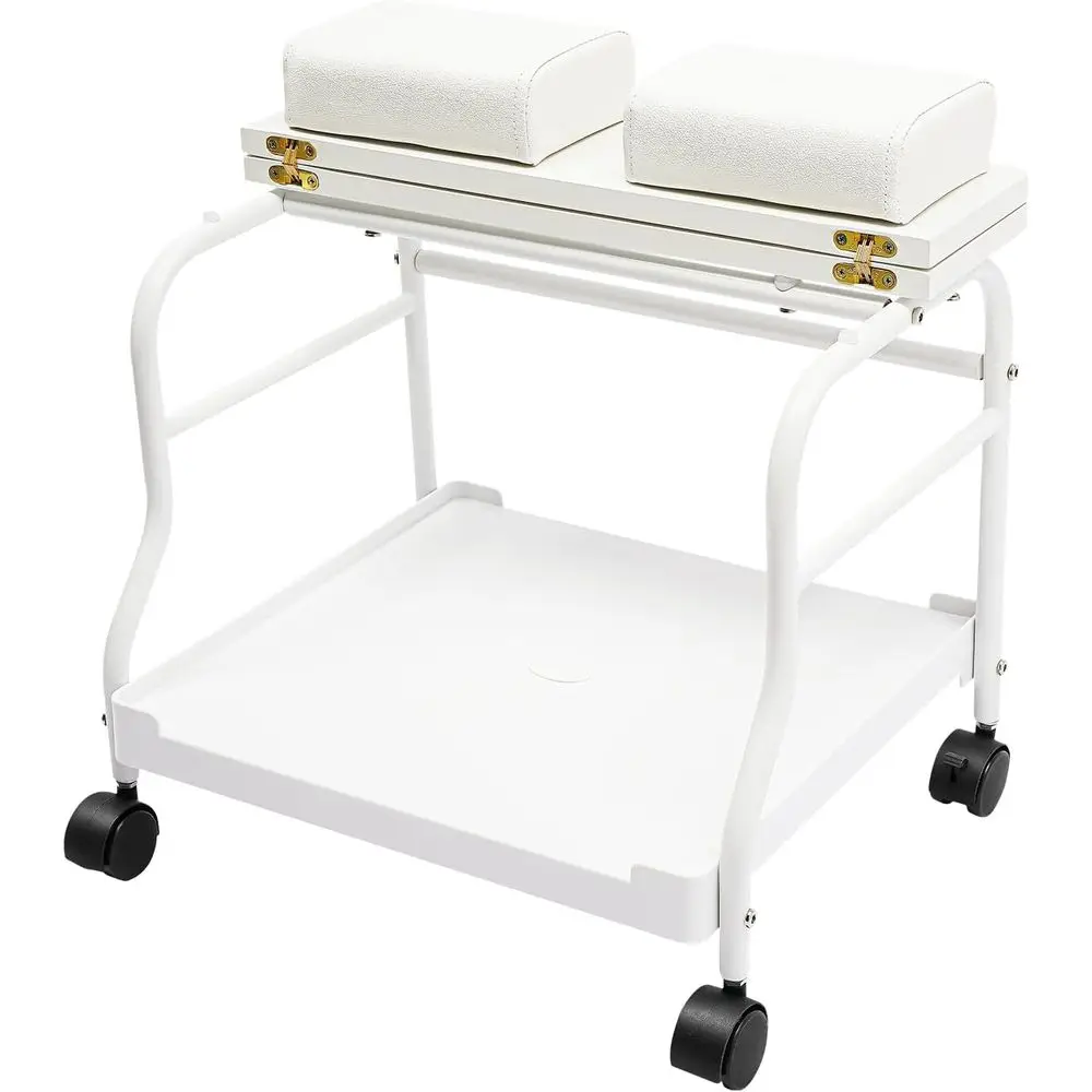 Portable Nail Spa Trolley for Pedicure, Manicure, and Massage with Adjustable Footrest