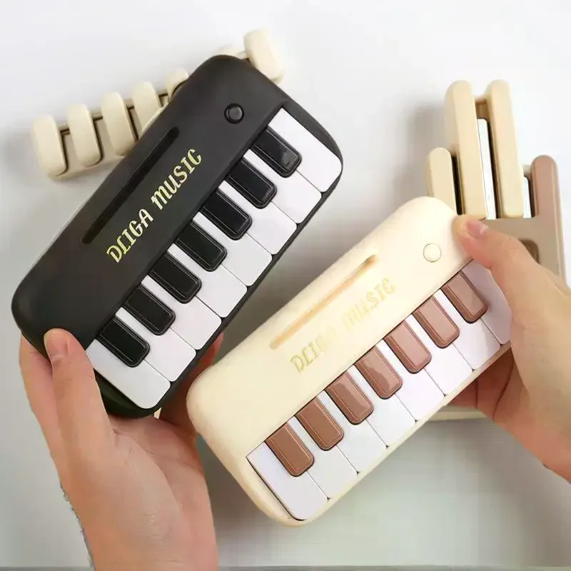 Engage Kids com mini piano digital de 15 teclas, instrumento musical portátil, conjunto de presente de brinquedo educacional.