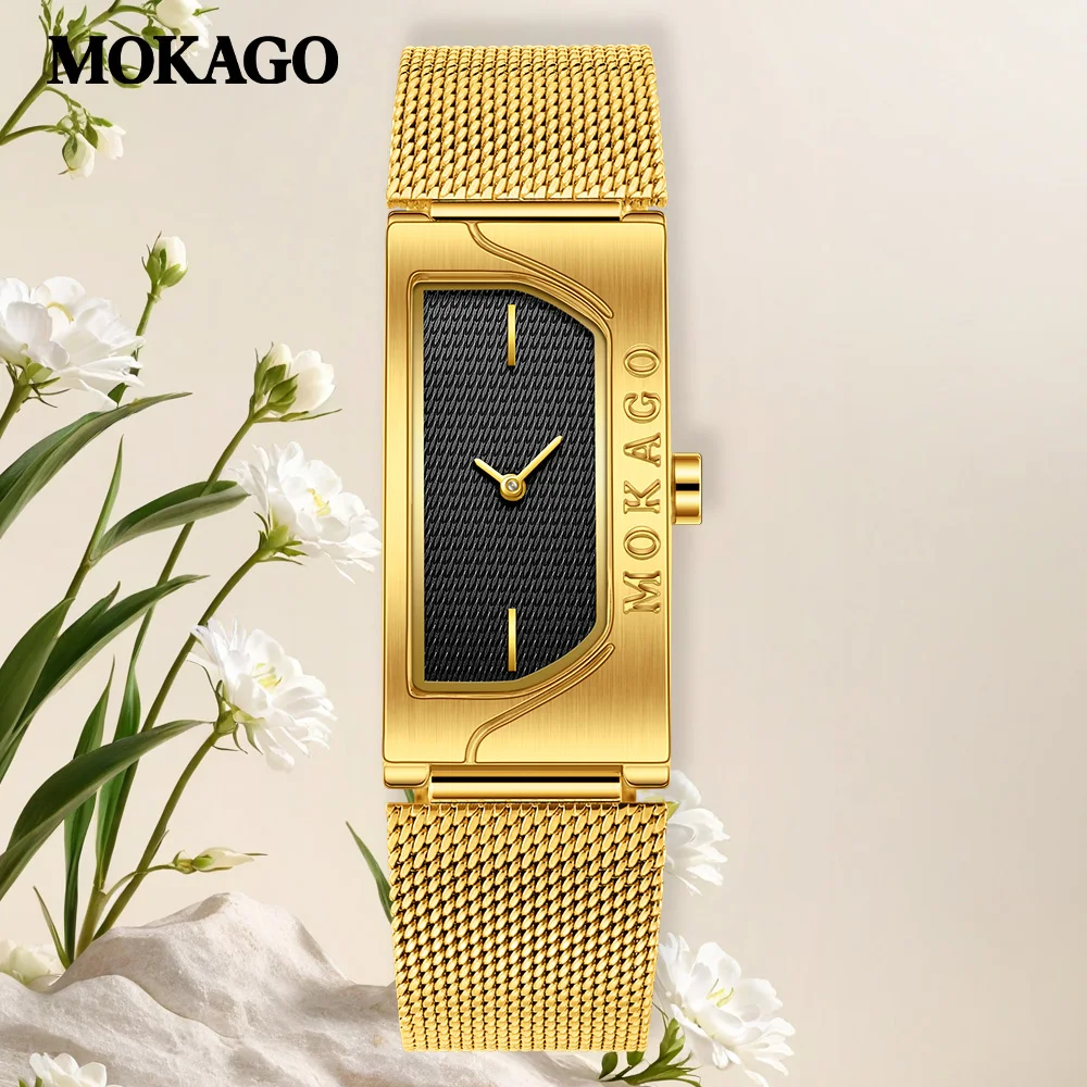 

Новые винтажные женские часы 2025 года, аналоговые кварцевые модные наручные часы, женские наручные часы с японским механизмом, водонепроницаемый ремешок из нержавеющей стали