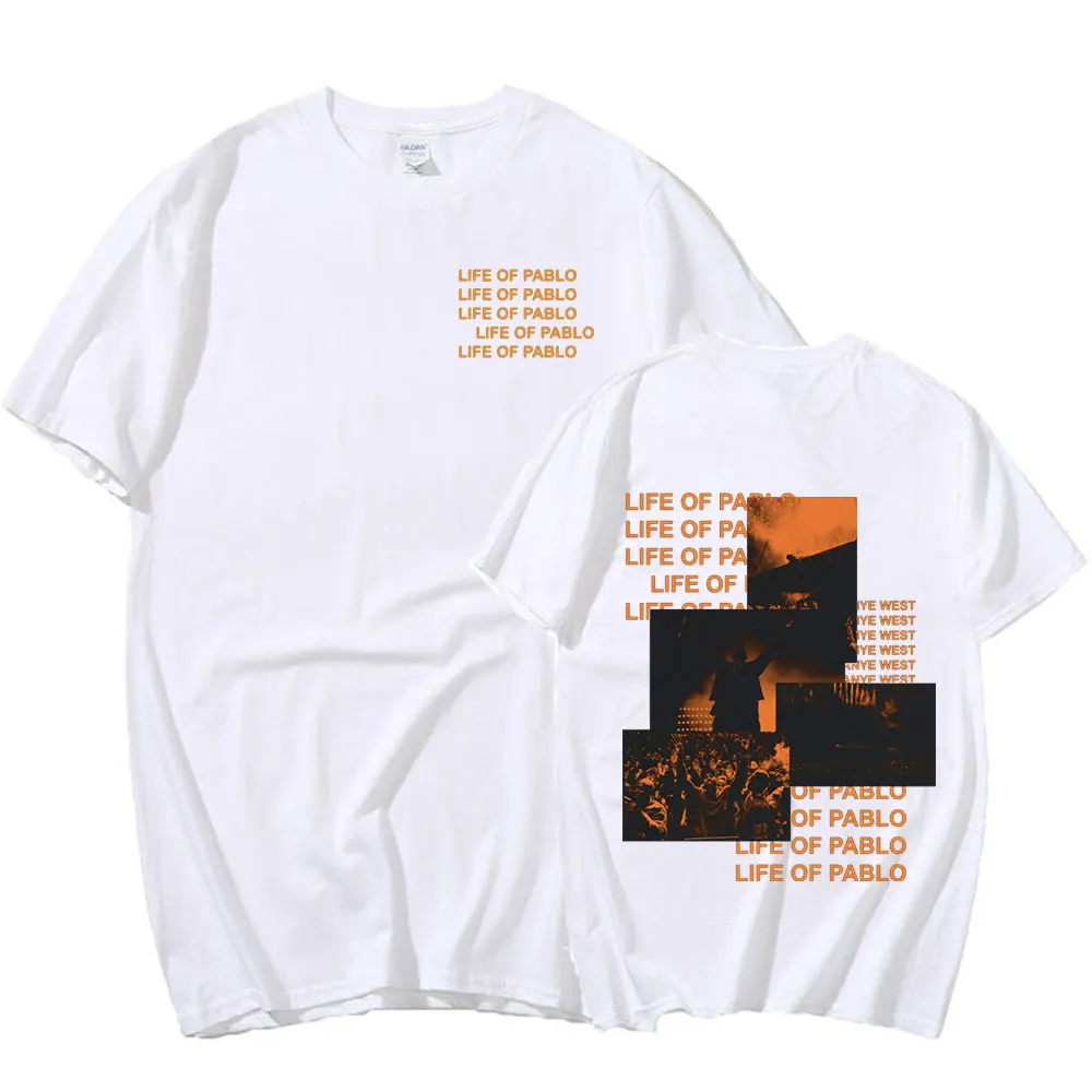 Rapper Kanye West THE LIFE OF PABLO T-shirt Men Fashion Short Sleeve T-shirts Cotton Casual Oversized T Shirts Streetwear Unisex