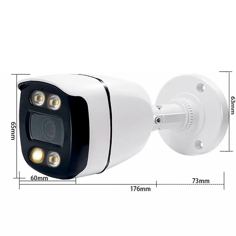5MP/4MP POE IP Camera with Audio - H.265 HD, Full Color Night Vision, Outdoor Waterproof, ONVIF, AI Face/Motion Detection, ICSEE
