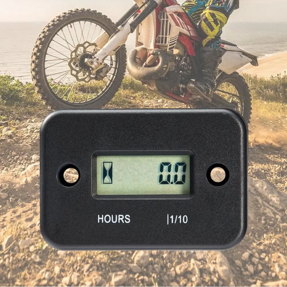 Motorcycle Gauges Engine R Working Tachometer Hour Meter Waterproof Lcd Display Digital Gause For Car Boat R E7r1