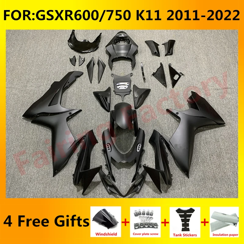 

Комплект обтекателей для GSXR600 750 GSXR 600 GSX-R750 K11 2011 2012 2013 2014 2015 2016 2017 2018 2019 2020 2021 Обтекатели матовый черный