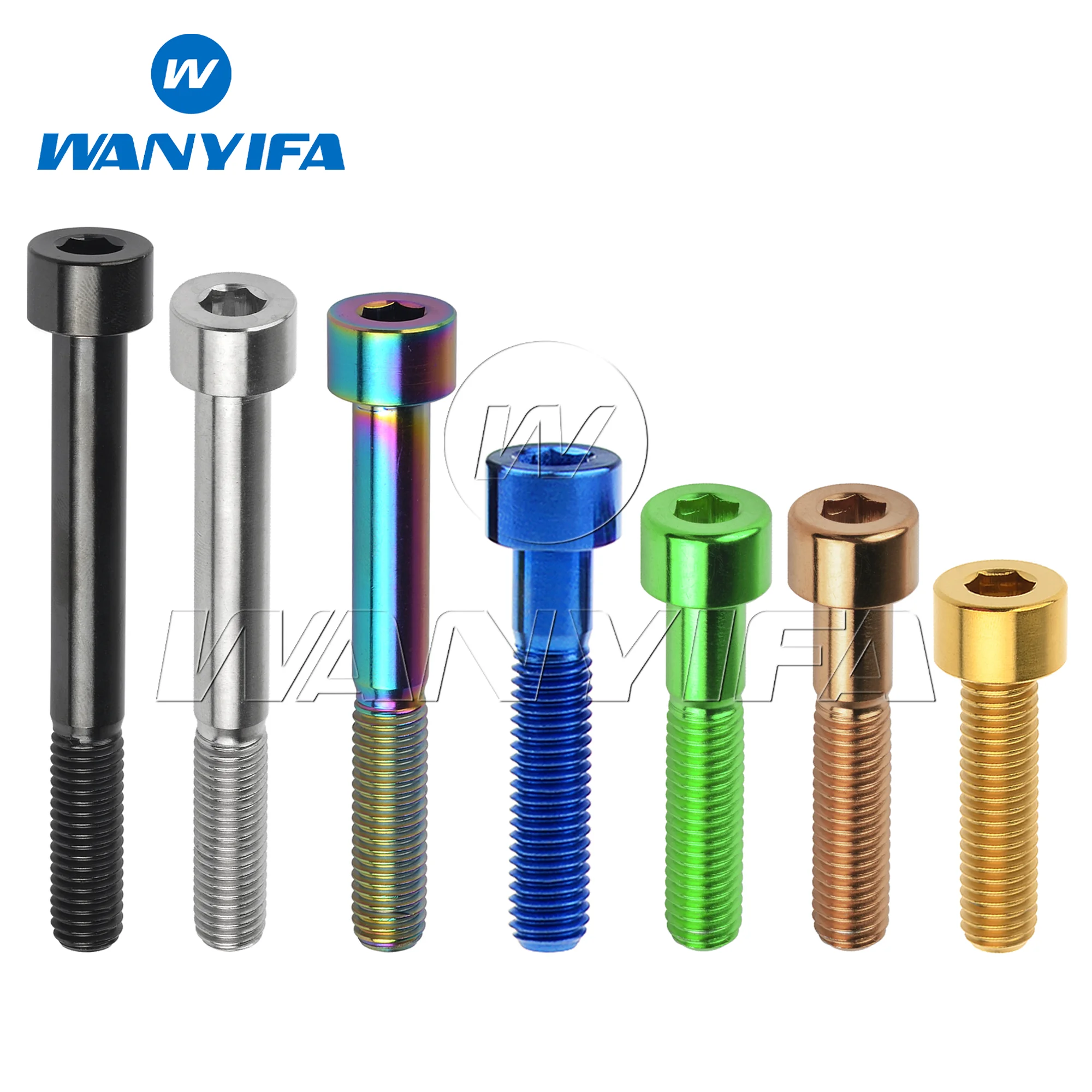 

Wanyifa High-Strength Alloy Bolts M8x15/20/25/30/35/40/45/50/60/70mm Allen Key Socket Head Screws for Bicycle Motorcycle Car