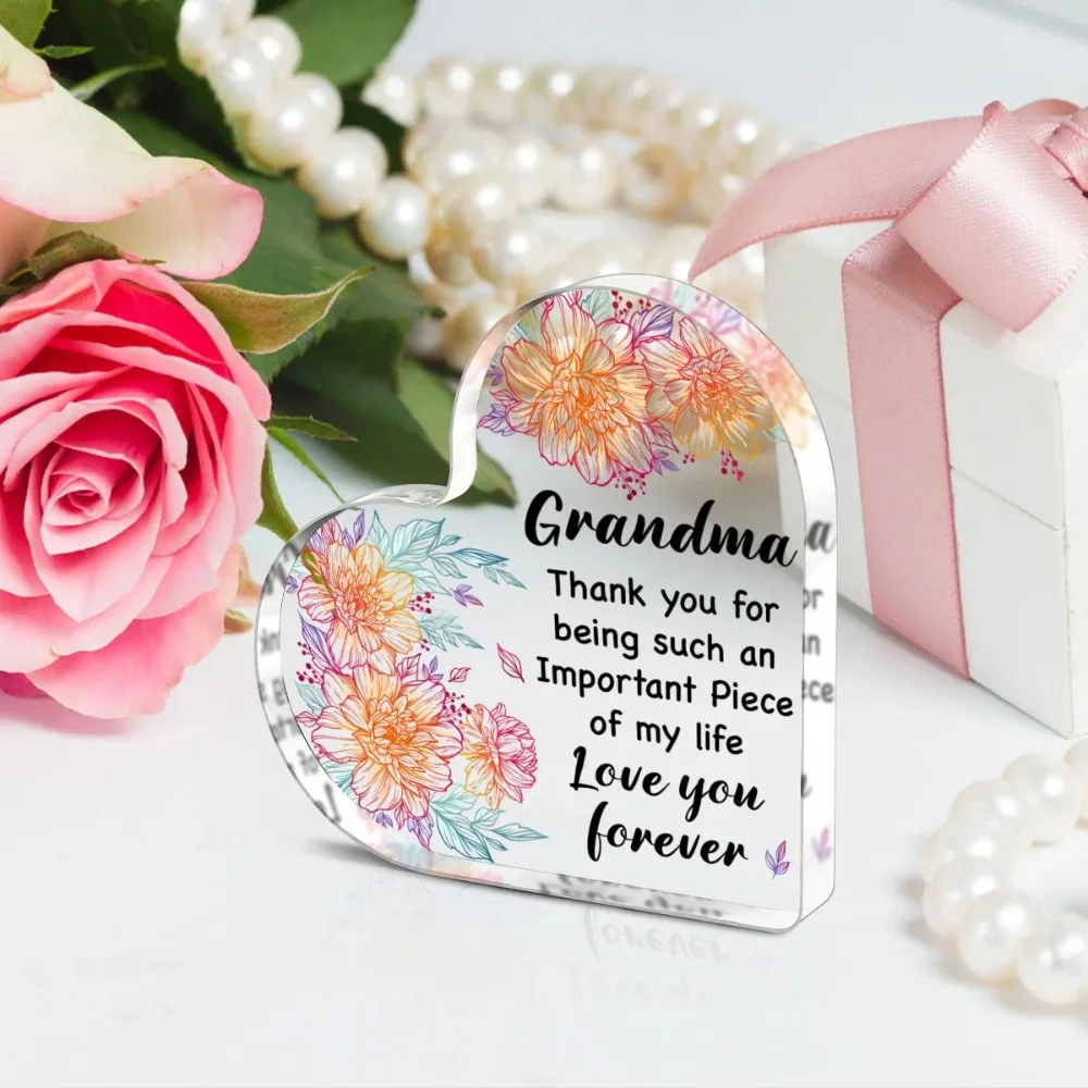 CIFBUY Acrylic Appreciation Gift for Grandma Desktop Decor Sign Home Office Wall Art Inspirational Keepsake