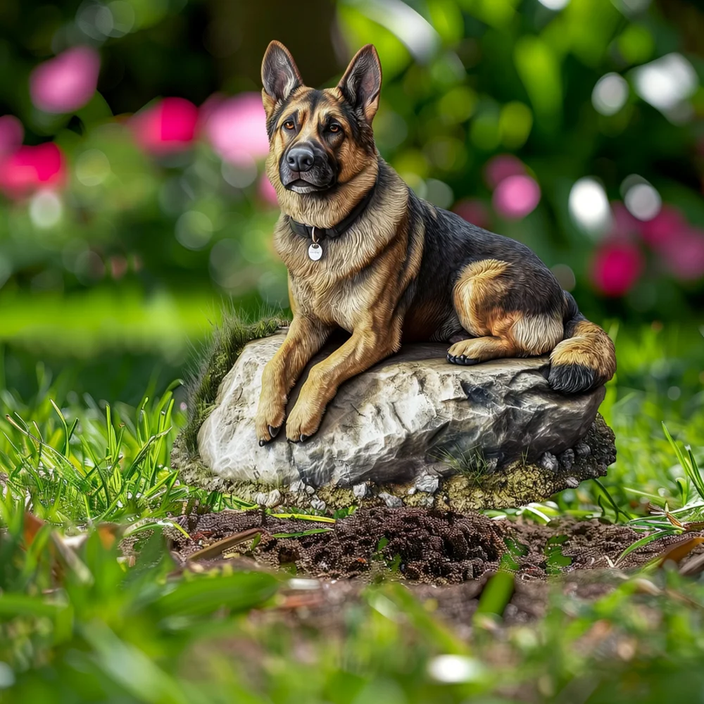 Creative German Shepherd Acrylic Garden Stake Animal Silhouette Yard Art Outdoor Lawn Decoration For Backyard Landscaping
