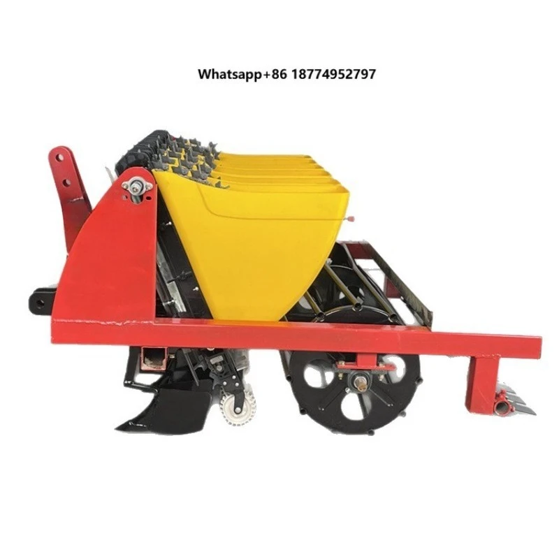 Tractor-Mounted Automatic Garlic Planter with Motor | 6-Row & 10-Row Seeder | Adjustable Row & Plant Spacing
