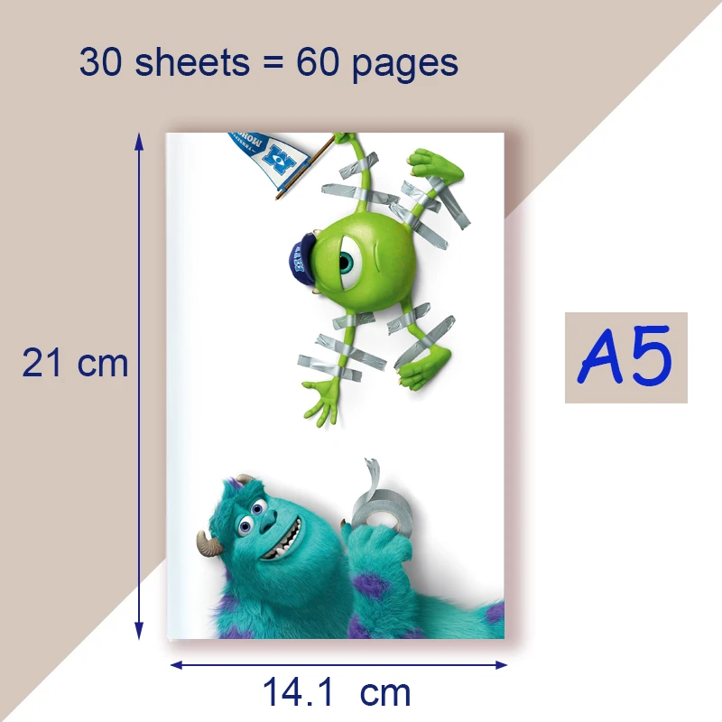 A5 Thread-Notebook Note Book Amazing - Monsters University - Oozma Kappa Fantastic Cast Don Hats Writing Pad Book For Kids Toys