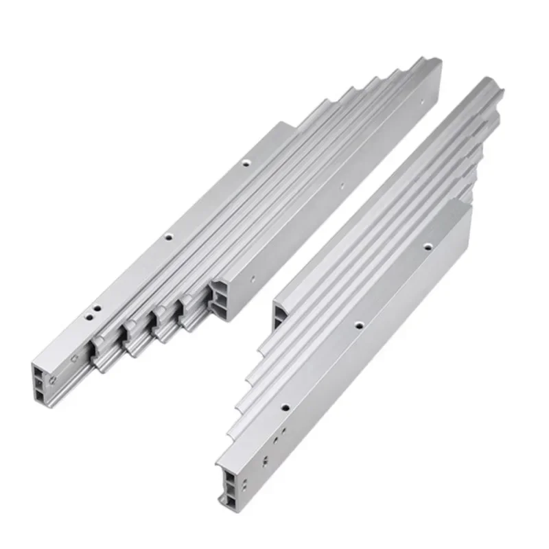 Imagem -06 - Alumínio Alloy Flat Push Book Table Bar Armários Ocultos Trilho de Guia Telescópico Folding Ball Slide Rail Hardware