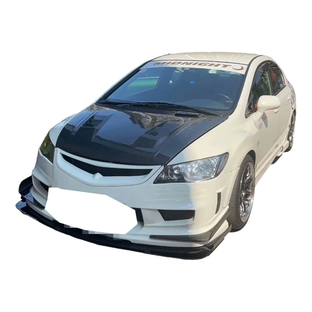 

Carbon Fiber Fibre Front Engine Bonnet Vented Hood For Honda Civic FD2 8TH