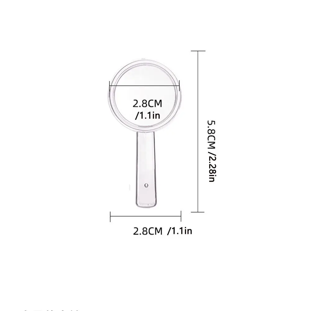 10 pçs mini lupa fresnel lente transparente de alta definição crianças lupa 3x bolso portátil jornal
