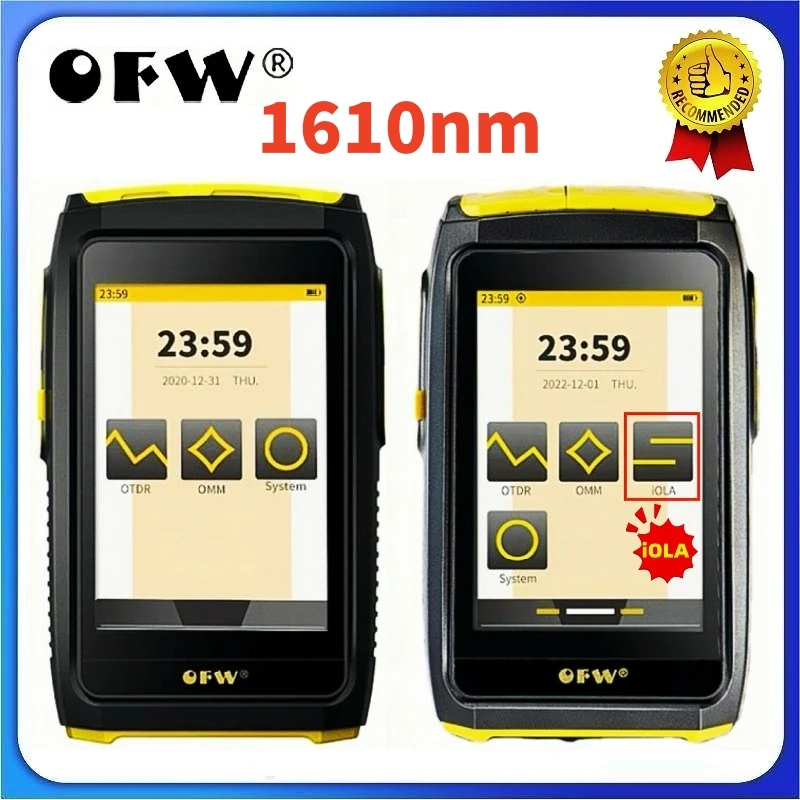 OFW Mini OTDR Active Fiber Live Test 1610nm 20dB 80KM Fiber Reflectometer Touch Screen OPM VFL OLS Tester SC APC/UPC Connector