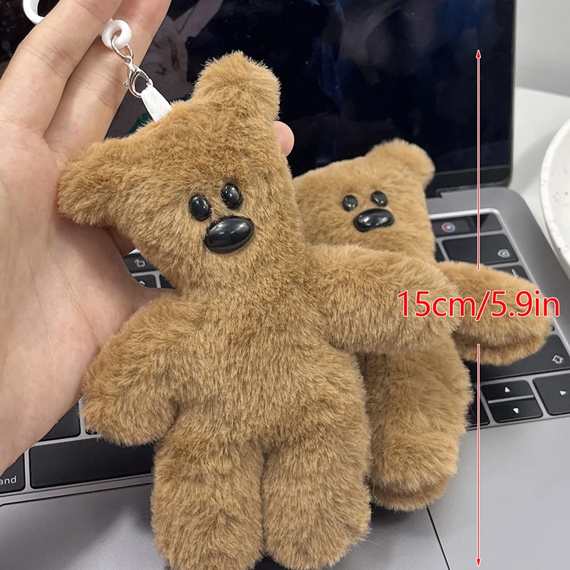 Oso muñeco de peluche de juguete, llavero de dibujos animados, colgante, muñeco de peluche suave, mochila, bolso de coche, llavero decorativo, regalo para niños, tendencia 2023