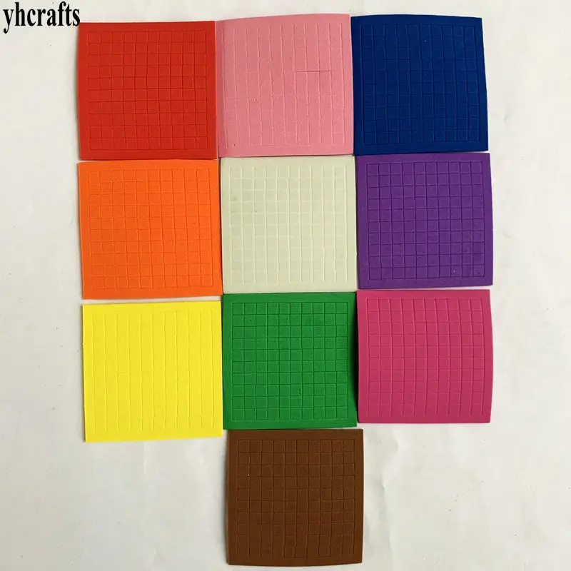 Autocollants en mosaïque Oligfoam, jouets éducatifs précoces, artisanat de la maternelle, apprentissage des documents, OEM, 10 couleurs, 50