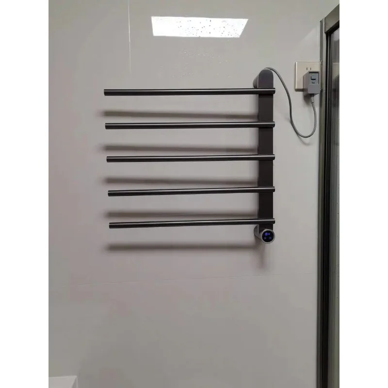 Intelligent Electric Towel Rack 304 Brushed Gold/Silver/Black Stainless Steel Towel Heater Bathroom 110/220V