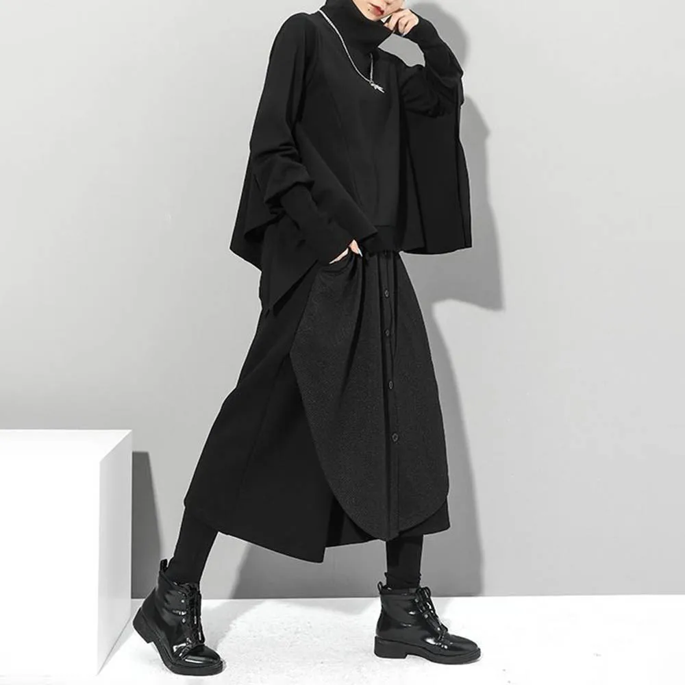 XS-5XL Autumn Y2K Irregular Long Sleeve Tops Genderless American Retro Fashion Trend Streetwear Loose Casual Niche Unisex Tops