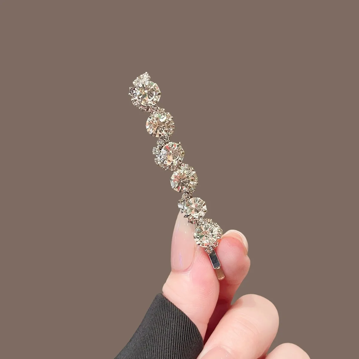 2 stücke Funkelnde Strass Lange Haar Clip Vintage Prominente Stil Frisur Verschönern Hochzeit High-end-Party Temperament Artikel – Detail 3