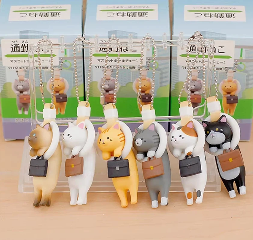 

Кавайный аниме-брелок-подвеска для сумки/рюкзака в виде кошки, фигурка-сюрприз в капсуле, уникальный подарок
