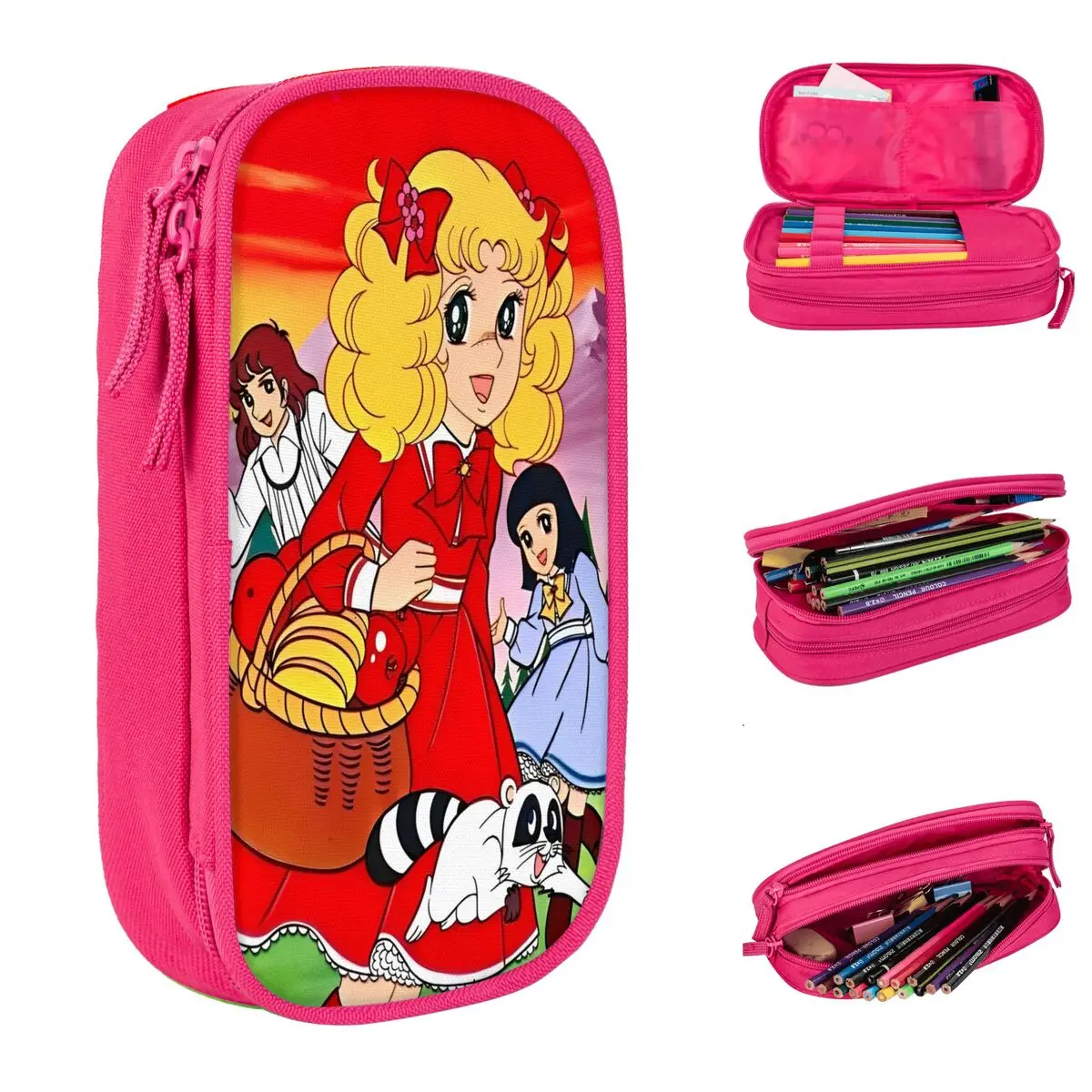 

Candy Candy Cartoon Pencil Cases Fashion Anime Pen Holder Bag for Student Big Capacity School Supplies Gift Pencilcases