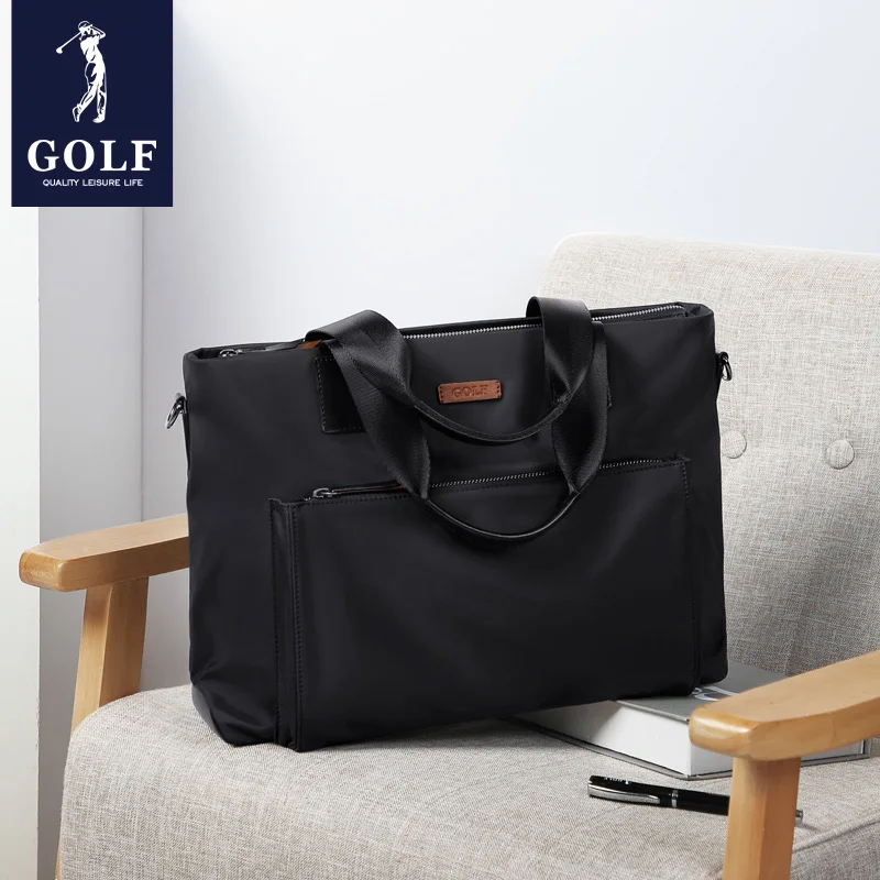 

Мужской портфель GOLF, офисная дорожная сумка, чехол для ноутбука 15 дюймов, сумка через плечо, большая вместительная сумка-органайзер для документов