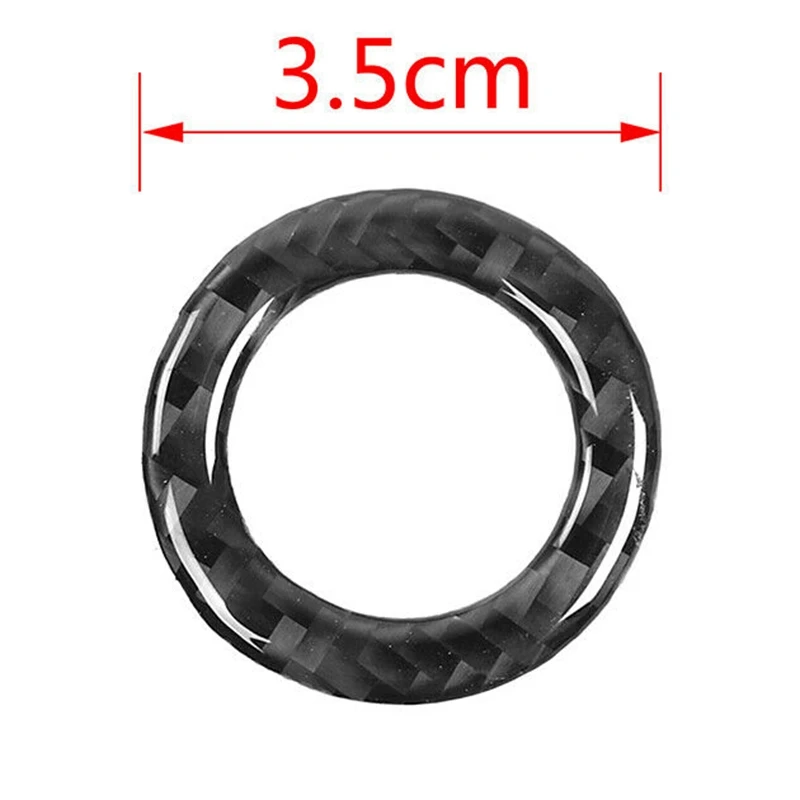 Anillo de botón de arranque y parada de coche, accesorios de carbono para Jeep Grand Cherokee 2014-2021