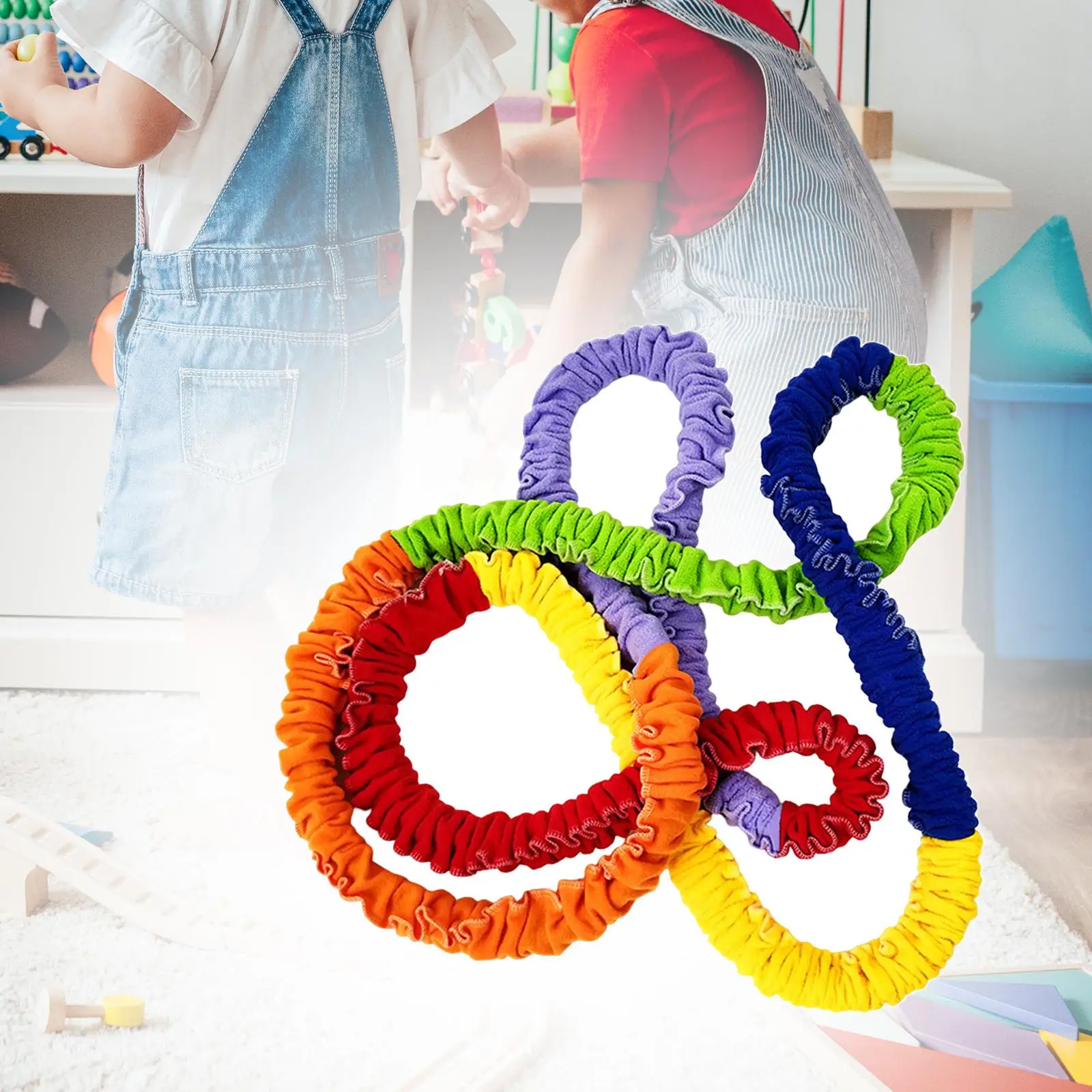 Cooperative Stretchy Band Soft Teamwork Play Teamwork Differrnt Length for Party