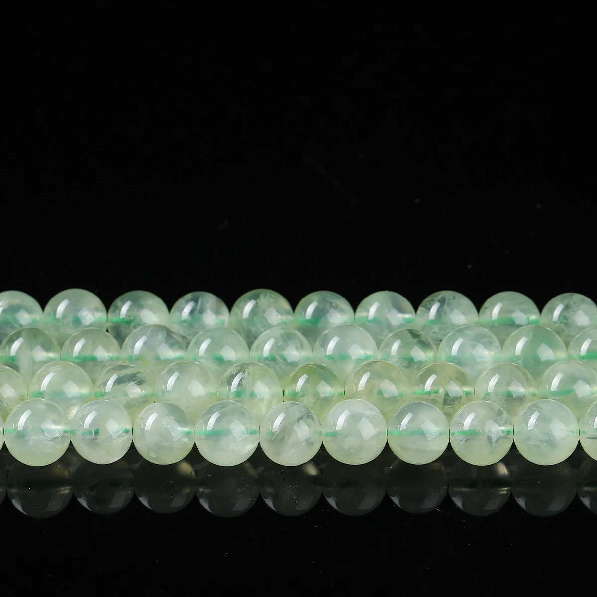 7A Grade Natural Stone Green Prehnite Beads Round Loose Spacer Gems Bead For Jewelry Making Diy Bracelet Necklace Supplies 15