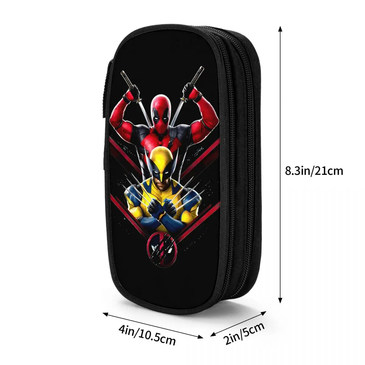 Imagem -06 - Violento Deadpool Wolverine Lápis Cases Pen Box Bags Estudante Grande Capacidade Escritório Cosmética Moda