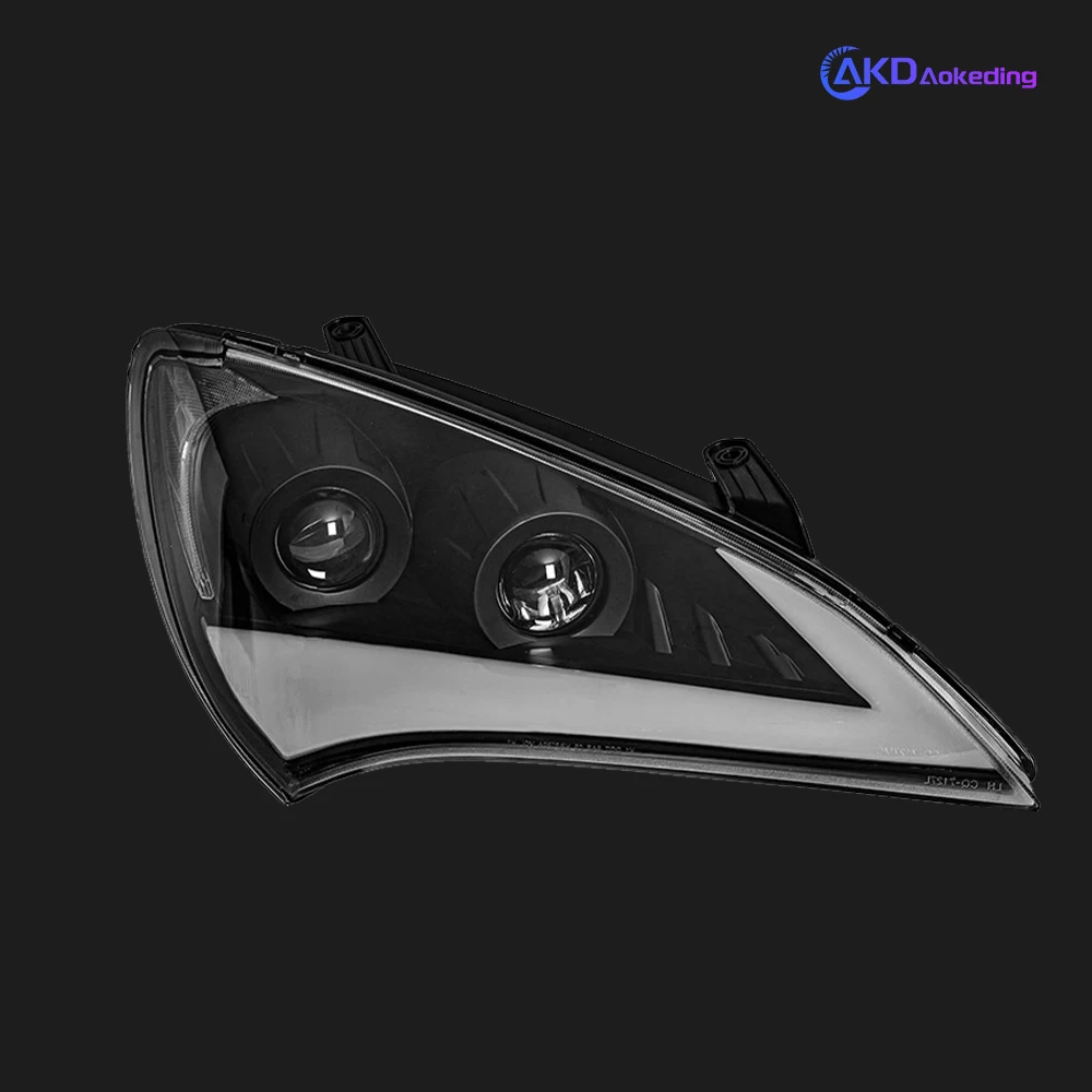 AKD Head Lamp for Hyundai Genesis Coupe LED Headlight 2009-2012 Headlights Coupe DRL Turn Signal High Beam Angel Eye Projector