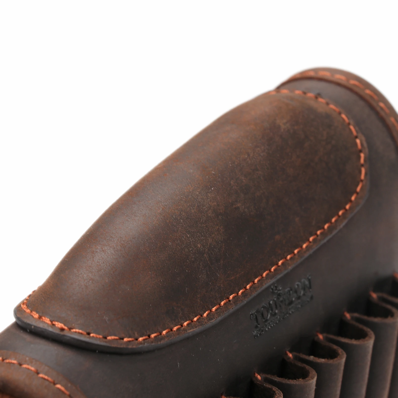 Tourbon Tactical Rifle Buttstock Cheek Rest Riser Genuine Leather Firearms Ammo Cartridges Holder Carrier Hunting Accessories
