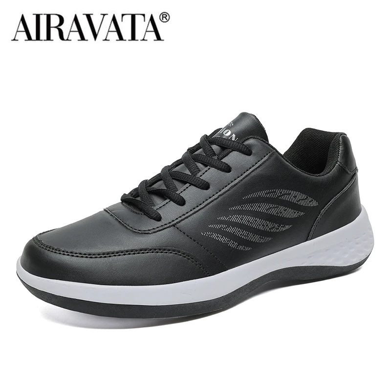 Men Walking Shoe Fashion Casual Sneakers Non-slip Man PU Leather Footwear