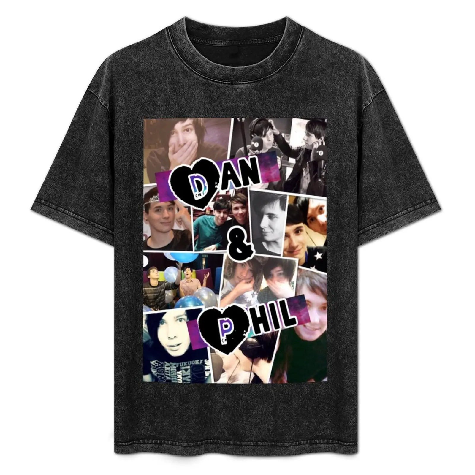 

Dan and Phil Collage T-Shirt Modern Print Casual T-Shirt