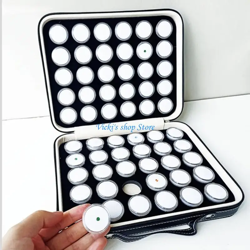 

Modern Leather Accented 60 Slot Jewelry Organizers Box Jewelry Case Suitable for Home Decoration and Accessories Storage