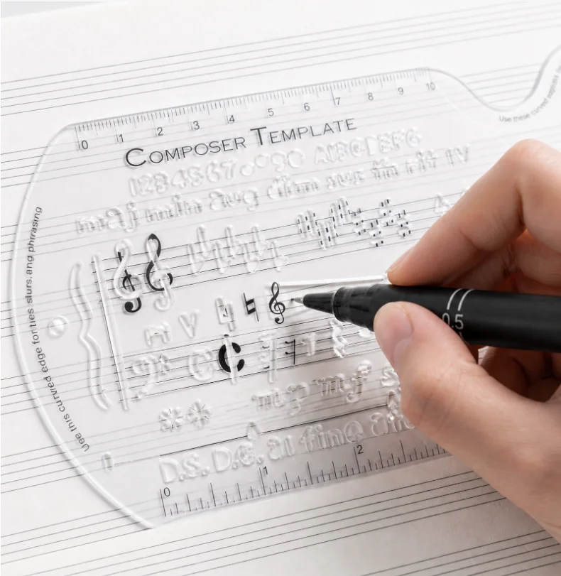 Musical Instrument In Drawing - Righello Multifunzione a Cinque Linee per