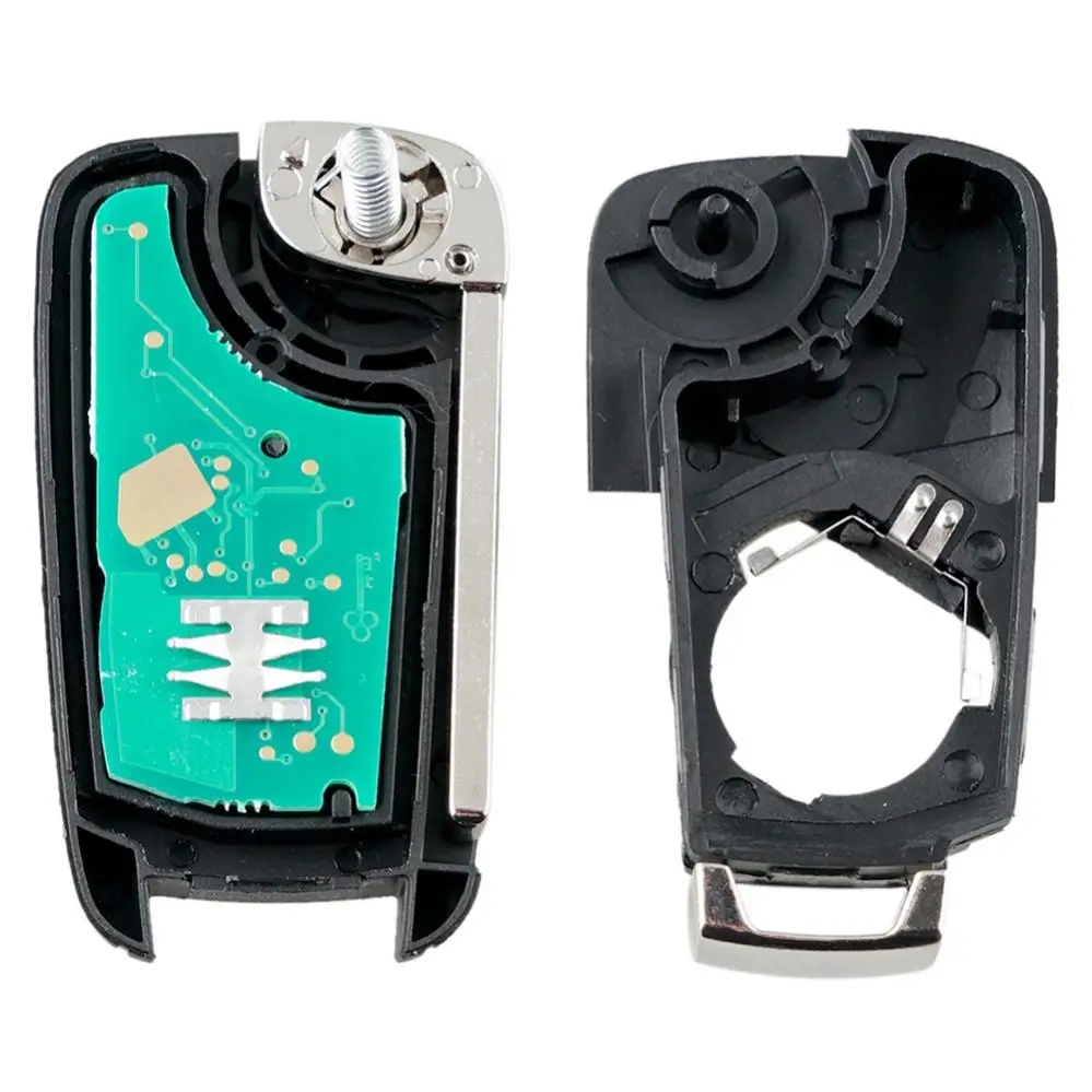 2 Tasten Auto-Fernbedienungs-Schlüsselanhänger-Shell, passend für OPEL VAUXHALL Astra Insignia 433 MHz, klappbare Schlüsselhülle mit ID46-Chip