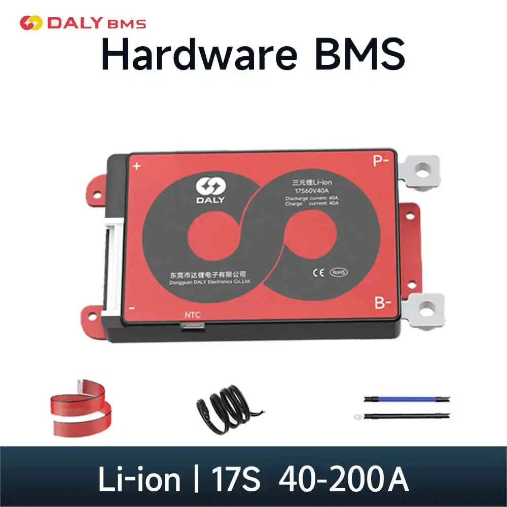 

Балансировка литий-ионной батареи Daly BMS 17S BMS 18650 60 в с NTC NMC, 40 А 60 А а аксессуары для электрического скутера