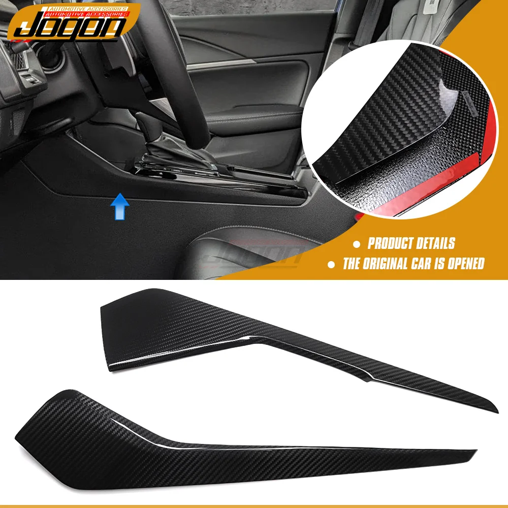 Real Carbon Fiber For Acura Integra Type S DE5 A-Spec 23+ Car Center Console Gear Shift Panel Side Strip Cover Trim Accessories