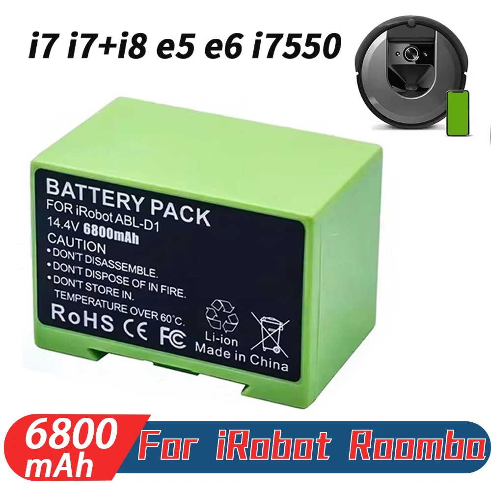 Replacement Battery ABL-D1 ABL-D2 For iRobot Roomba i7 i7+ i8 e5 e6 i7550 5150 e6198 i755020 i7158 Rechargeable Battery