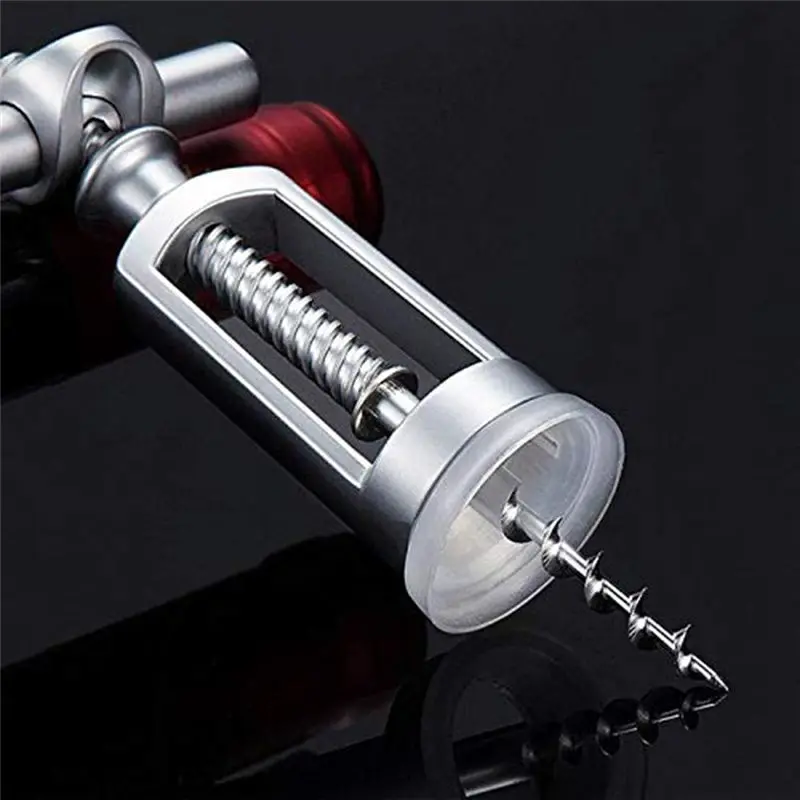 AS94-1 Pcs Zinc Alloy Corkscrew Red Wine Bottle Opener Simple Household Wine Cork Opener Wine Cork Remover Kitchen Drinkware - view 2