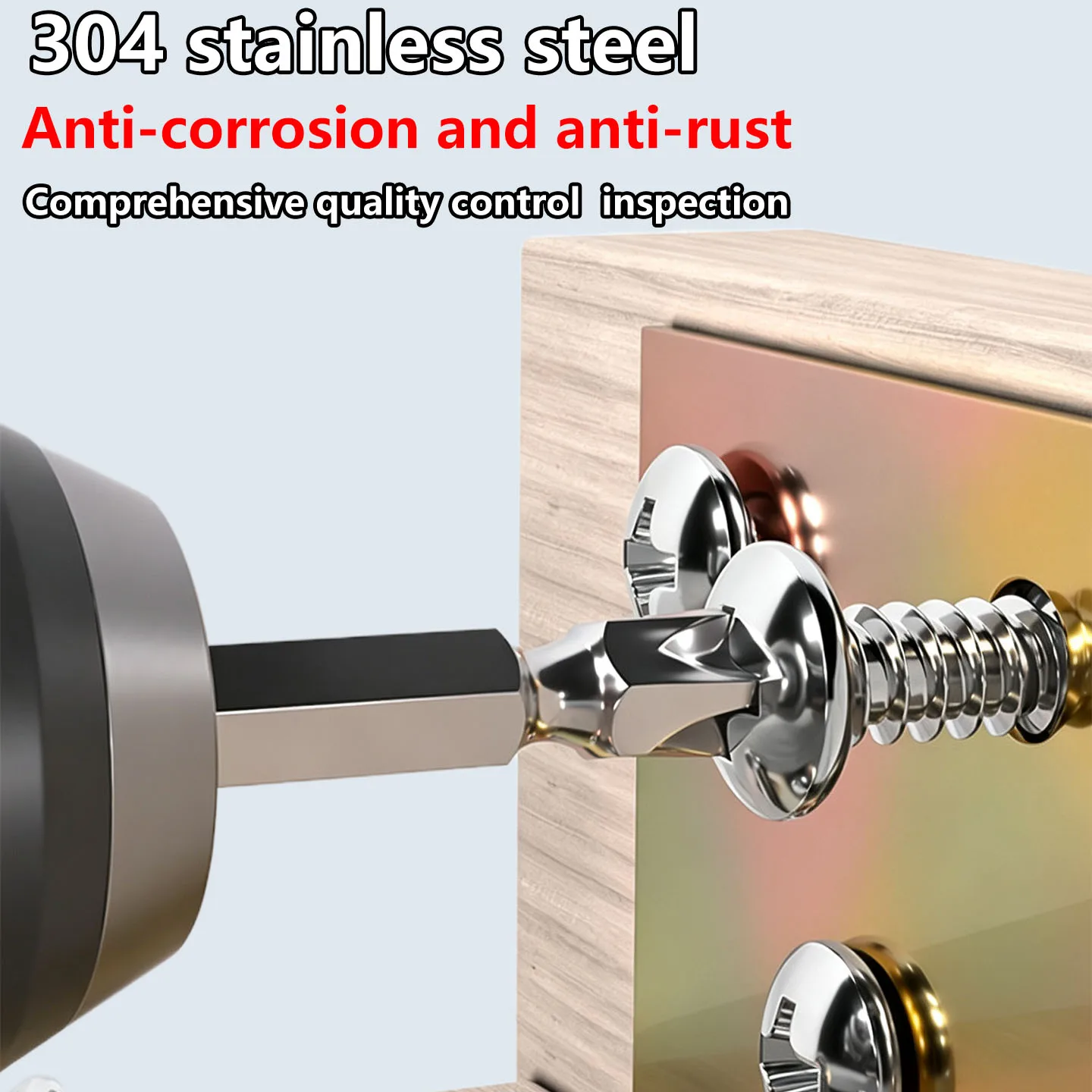 304 Stainless Steel Phillips Pan Head Self‑Tapping Sheet Metal Screws, Sharp C‑Point, M1.2‑M8, DIN7981‑C ISO7049