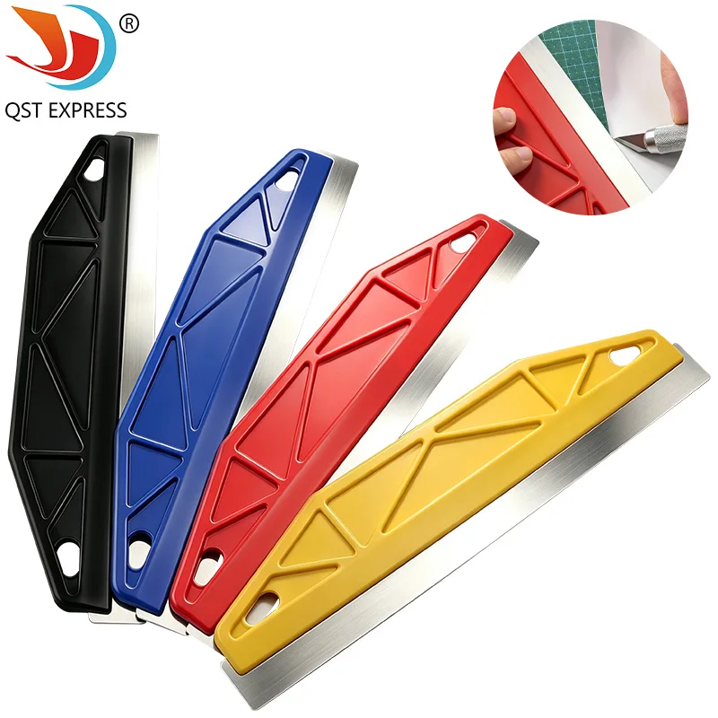 1 Piece Stainless Steel Putty Scraper Multifunctional Wallpaper Cutting Knife for Wall Renovation Wallpaper Construction