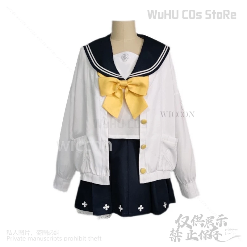 Anime Gioco Blu Archivio Cosplay Ajitani Hifumi Donna Ragazze Jk Uniforme scolastica Abito Lolita Parrucche per la festa di Halloween Personalizzato