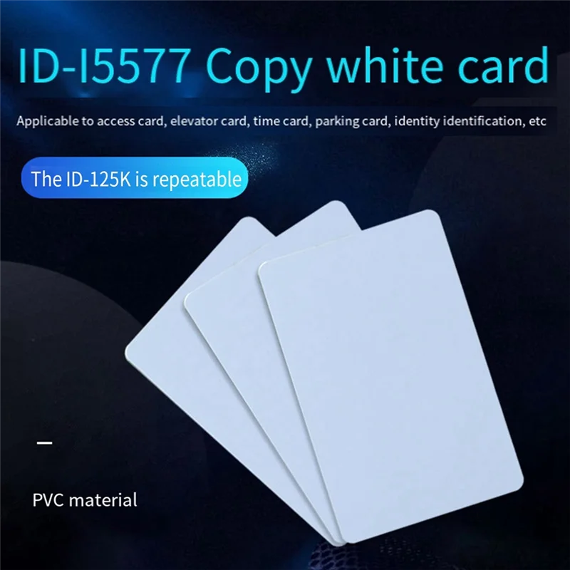 

ZIZI T5577 White Card Thin Card ID Smart Card Proximity Access Card Rfid Card RFID Card Can Be Copied Multi-Function Door Car Du