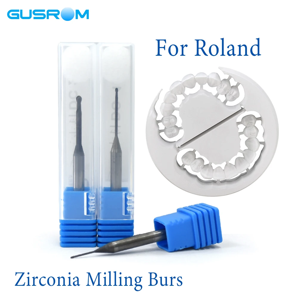 GUSROM CAD CAM Milling Burs for Roland Machine DC DLC Coated Zirconia Wax Cutting Tools Dental Lab Milling Machine Tools