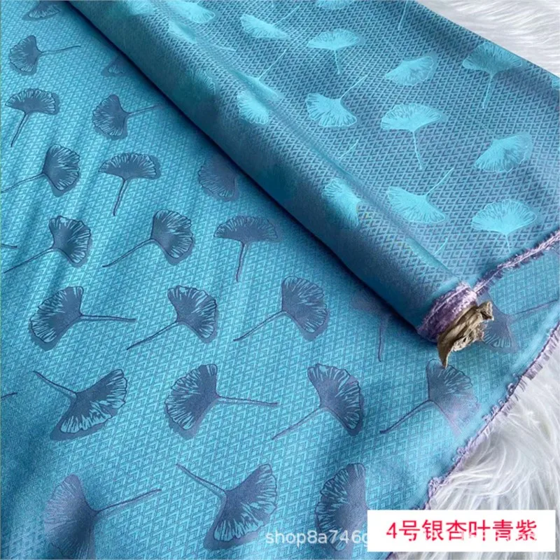 Spring and Summer jacquard Sambo satin silk fabric cheongsam Hanfu dress new Chinese-style
