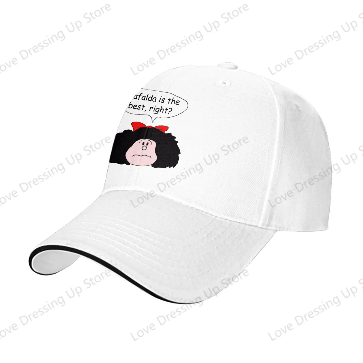 Summer Hip Hop  Mafalda is the best right Baseball Cap Adjustable Outdoor Running Hat Outdoor sunshade hats Unisex Gift