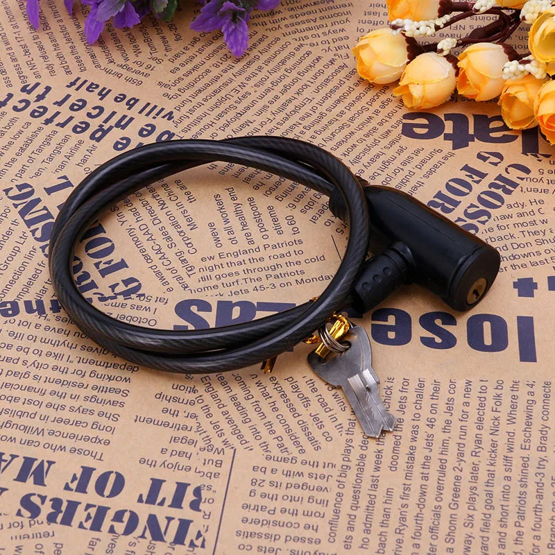 8x640MM Cycling Cable Anti-Theft Bike Bicycle Scooter Safety Lock With 2 Keys Drop Shipping