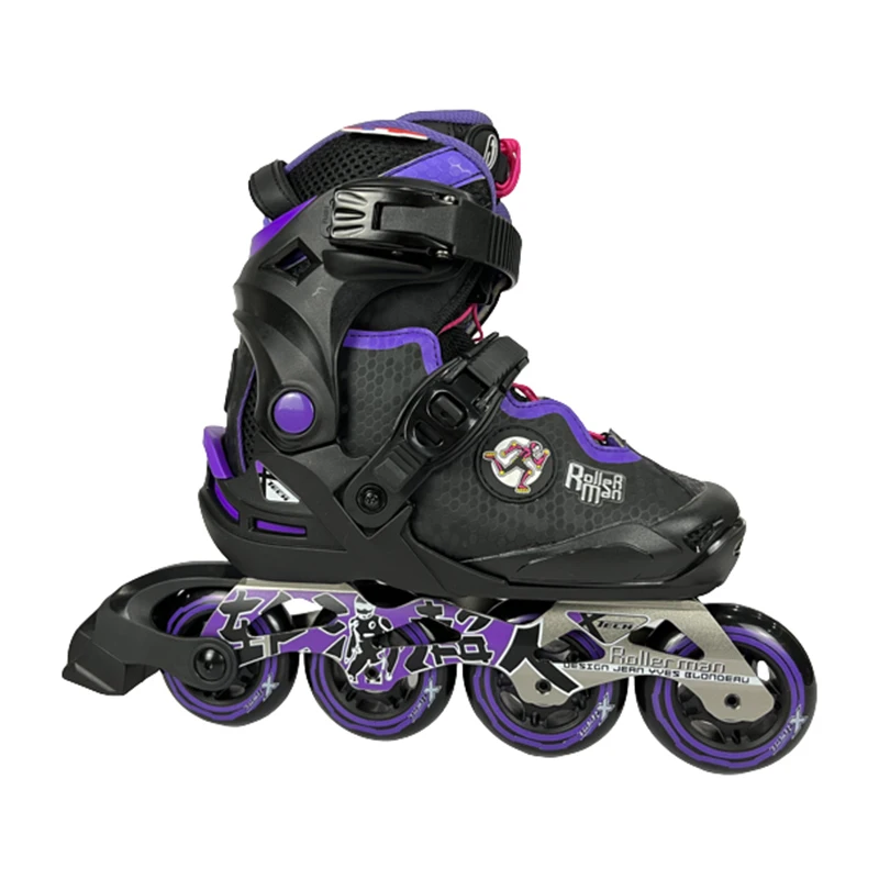 

New Professional Breathable Flashing Inline 4 Wheels Roller Shoes Skates for Boys Kids